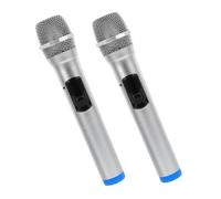 Abaodam Microfono di Plastica Finto 2 Pezzi per Bambini, Riproduzione Realistica e Sicura in Abs, per Musiche e Spettacoli, Design Leggero e Versatile per Attività di Gioco di Ruolo