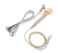 Abaodam microfono giornalista microfono portatile omnidirezionale per altoparlante Mini microfoni di presenta zione tenuto in mano Beige