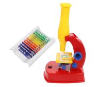 Abaodam Microscopio Giocattolo Educativo per LED Kit Scientifico Didattico Portatile per Esperimenti e Osservazione Microcosmo