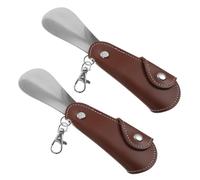 Abaodam Mini Calzascarpe Pieghevole Portachiavi in Acciaio, Sollevatore Scarpe per Anziani e Persone Mobilità Ridotta, per Uso Quotidiano e Viaggi