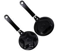 Abaodam Mini Padella Antiaderente per Omelette e Pancake 2 Pezzi in Ferro Forma a Stella e Cuore per Colazione Divertente Stili multipli