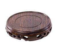Abaodam Mini Piedistallo Legno Massello Intagliato per Esposizione Base Rotonda Alta per Teiera Bonsai Statue e Decorazioni Artistiche