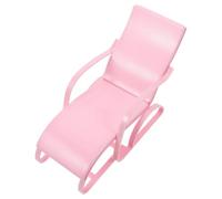 Abaodam Mini Poltrona Reclinabile in Miniatura per Casa delle Bambole, Mini Sedia da Spiaggia Rosa, Arredamento Giocattolo, Decorazione per Miniatura Gioco di Ruolo