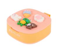 Abaodam Mini Portapillole Portatile a 4 Scomparti, 1 Pezzo | Cartoon Graziosi, Chiusura Ermetica, PP e Silicone, per Piccole Compresse e Dosi Settimanali a Lavoro