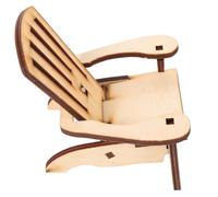 Abaodam Mini Seggiolina in Legno da Assemblare per Casa delle Bambole Riproduzione Miniatura con Design Realistico e Colori Chic Accessorio Decorativo per Creativi