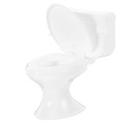 Abaodam Mini Wc per Casa delle Bambole in Miniatura, Vasino Decorativo Bianco Sciacquone, Accessori Bagno per Gioco di Ruolo e Mobili Miniature di Bagno Realistici