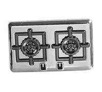 Abaodam Miniatura Fornello Gas Giocattolo per Cucina Educativa Miniatura Simulazione Realistica per Sviluppo Manuale e Giochi di Ruolo per Feste e Compleanni