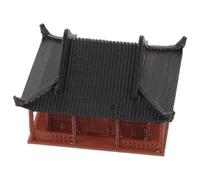 Abaodam Miniatura Padiglione in Plastica Marrone per Bonsai e Terrarium Design Multistrato Unico per Decorazione Scrivania e Giardino Esterno in Stile Asiatico