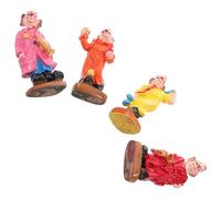 Abaodam Miniature Clown Figurine Colorate 4 Pezzi per Decorazione Vaschetta Sabbia e Accessori da Scrivania per Donne e Collezionisti