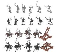 Abaodam Miniature Soldati Medievali Cavallo da Battaglia, Statuette in Miniatura Realistiche e Decorazioni Tavolo di Sabbia, Modelli Resistenti per Esposizioni Interne ed Esterne