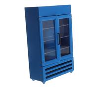 Abaodam minifrigo per la casa delle bambole in miniatura oggetti di della casa delle bambole frigorifero da cucina di giocare al frigorifero Di legno Blu
