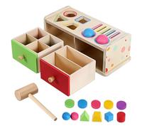 Abaodam Montessori Legno per Scatola Colorate da Abbinare Puzzle Educativo per Apprendimento Prescolare e Stimolazione Cerebrale Cognitivo per Anni