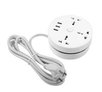 Abaodam Multipresa da Viaggio Multifunzione 3 Prese e 3 Porte Usb, Cavo Avvolgibile 2,8 Metri, Protezione da Sovracorrente, Resistente a Temperature Elevate, per Ufficio e Viaggi