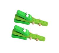 Abaodam Nacchere in Legno a Forma di Coccodrillo 2 Pezzi, Strumenti a Percussione Giocattolo Educativo, Batacchi di Legno Leggeri e Portatili per Sviluppo Senso del Ritmo