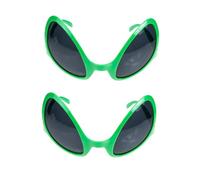 Abaodam Occhiali da Sole Divertenti 2 Pezzi in Plastica Verde Chiaro per Festa e Costume, Accessorio Dettagliato per Fotografia e Scatti in Strada