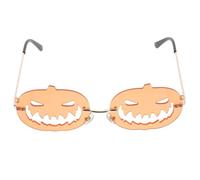 Abaodam Occhiali da Sole Halloween a Forma di Zucca Arancione in PC e Metallo, Accessori Moda per Party e Shooting Fotografico Divertenti e Originali