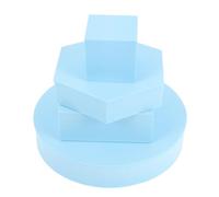 Abaodam Oggetti di Scena per Fotografia, 4 Pezzi in Schiuma Blu, Forme Geometriche Lisce e Spesse per Sfondo Foto di Cosmetici e Gioielli