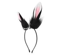 Abaodam Orecchie da Coniglio Cerchietto Fermaglio per Capelli Coniglietto in Peluche Copricapo da Cosplay per Feste Pasquali