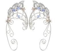 Abaodam Orecchini a Clip Da Fata a Tre Foglie Sovrapposte, Accessori Costume Per Donne, Ear Cuff in Lega Per Eventi Come Halloween e Matrimoni