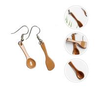 Abaodam Orecchini a Gancio Fatti a Mano a Forma di Cucchiaio, Gioielli Divertenti e Leggeri Filo Auricolare Color Caffè, Accessori Femminili per Uso Quotidiano e Regalo