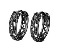 Abaodam Orecchini ad Anello da Uomo Piccoli in Stile Etnico Retrò Drago Gioielli Minimalisti Neri Resistenti a Nichel e Piombo per Uso Quotidiano e Occasioni Casual