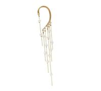 Abaodam Orecchini Clip Donna con Perla e Nappina Stella Dorata Delicati per Lavoro e Viaggi Accessorio Elegante