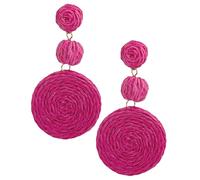 Abaodam Orecchini da Spiaggia in Rafia e Rattan Boho per Donna, Gioielli Leggeri e Resistenti, Accessori Estivi alla Moda per Ragazze