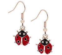 Abaodam Orecchini Pendenti a Gancio Coccinella Metallici Per Ragazze Adolescenti, Gioielli Carini Per Donne, Adatti a Matrimoni Compleanni e Feste