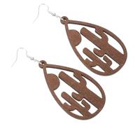 Abaodam Orecchini Pendenti Da Donna in Legno Naturale, Design Geometrico Minimalista, Leggeri e Facili Da Indossare Per Uso Quotidiano e Regalo Elegante