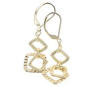 Abaodam Orecchini Pendenti Quadrati in Oro Dorato a Doppio Strato Design Geometrico Minimalista da Donna Leggeri e Resistenti per Matrimoni e Occasioni Formali