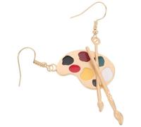 Abaodam Orecchini Pendenti Tavolozza e Pennello da Artista Design Asimmetrico Vintage Gioielli Creativi per Donne e Ragazze Accessori Versatili per Eventi Formali e Casual