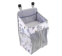 Abaodam Organizer Per Lettino Con Motivi Animali Contenitore Sospeso Per Pannolini e Articoli Essenziali Per Ragazza Adattabile Box e Culle Soluzione Di Stoccaggio Pratica Per Cameretta