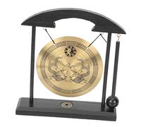 Abaodam Ornamento Gong Scrivania Gong Arredamento D'epoca Piccola Scrivania Home Decor Campanelli Eolici Da Esterno Fortuna Gong Da Tavolo Cinese Gadget Cinesi Ottone Asia Rame Ufficio