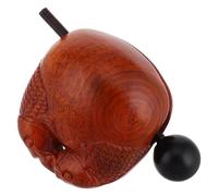 Abaodam Ornamento Pesce in Legno Vintage per Scrivania, Strumento Robusto per Alleviare lo Stress, Decorazione Marrone per Ufficio e Meditazione a Casa Colore Casuale
