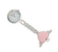 Abaodam Orologio da Tasca per Infermiere Design a Cuore Rosa, Lancette Luminose, Cassa in Lega e Vetro Resistente, Orologio Medico Digitale per Operatori Sanitari, Accessorio per Divisa