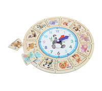 Abaodam Orologio Didattico Legno Per Ragazzo Ragazza Gioco Cognitivo Animale Per Apprendimento Del Orologio Puzzle Interattivo Per Sviluppo Intellettuale Dei Piccoli
