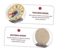 Abaodam Orologio in Legno per Apprendimento del Giocattolo Didattico Numerico Orologio Educativo per Ragazzo