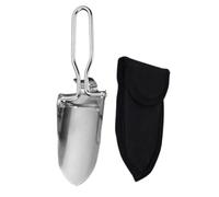 Abaodam Pala Pieghevole Mini, Camping Trowel, Acciaio Inossidabile, Argento, con Borsa per Trasporto, per Campeggio e Pesca, per Scavare All'aperto