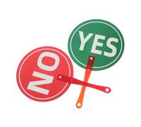 Abaodam Palette per Votazioni Doppia Faccia Sì/no in Plastica Resistente, Set da 2 Paddle Compatti per Partecipazione e Valutazione in Aula, Strumenti di Voto per Insegnanti e Studenti