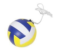 Abaodam Palla da Allenamento per Pallavolo con Corda Morbida 18 Cm Bianca e Gialla per Esercizi di Precisione e Potenza, Ausilio per Allenamento Indoor e All’aperto per Giovani Adulti