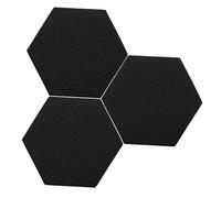 Abaodam Pannelli Fonoassorbenti a Forma Esagonale in Schiuma Poliuretanica Ignifuga 3 Pezzi, Isolante Acustico Da Parete, Removibile, Per Casa, Ufficio, Scuola e Palestra