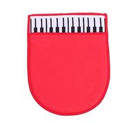 Abaodam Panno Microfibra Per Pulizia Strumenti Musicali Guanto Per Piani e Pratico Design Elegante Con Motivo Tastiera Per Pianoforte e Altri Strumenti Colore Rosso