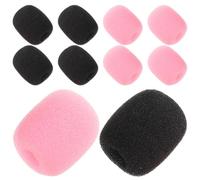 Abaodam Parabrezza Per Microfono in Schiuma 30 Pezzi, Copertura Protettiva in Spugna Morbida, Set 20 Rosa e 10 Nero, Accessori Per Cuffie Microfono Per Discorsi e Registrazioni Professionali