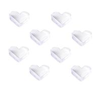 Abaodam Paraspigoli in PVC Trasparenti a Forma di Cuore per Sicurezza 8Pezzi Protezione Angoli Mobili Tavolo Librerie