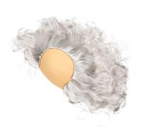 Abaodam Parrucca Cosplay da Vecchio Calva Riccia Bianca Unisex Accessorio per Costume Feste Carnevale Halloween Teatrale