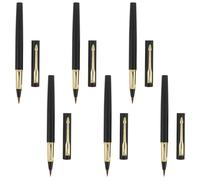 Abaodam Penna da Calligrafia Portatile in Metallo Nero Design Ergonomico e Controllo della Traccia Migliorato, Confezione da 6 Pezzi per Esercizi di Scrittura in Ufficio
