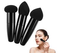 Abaodam Penna per Trucco Femminile 3 Pezzi Spugne a Taglio Obliquo e Manico, Adatta per Trucco Viso Creme e Prodotti in Polvere, Indicata per Uso Quotidiano e Ritocchi