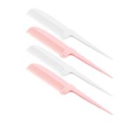 Abaodam Pettine da Viaggio Denti Fini in Plastica 4 Pezzi Pieghevole Portatile per Acconciature e Definizione Chioma Ricci per Ritocchi On-the-go