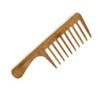 Abaodam Pettine e Acconciature Vintage per Uomo a Denti Larghi in Bambù Marrone Motivo Testurizzato Elegante Grande Dimensione per Piega Chioma