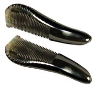 Abaodam Pettine in Corno di Bue Naturale 13-14 Cm 2 Pezzi Antistatico da Donna per Massaggio Capelluto e Prevenzione Doppie Punte Uso Domestico e Parrucchiere Colore Colore Casuale